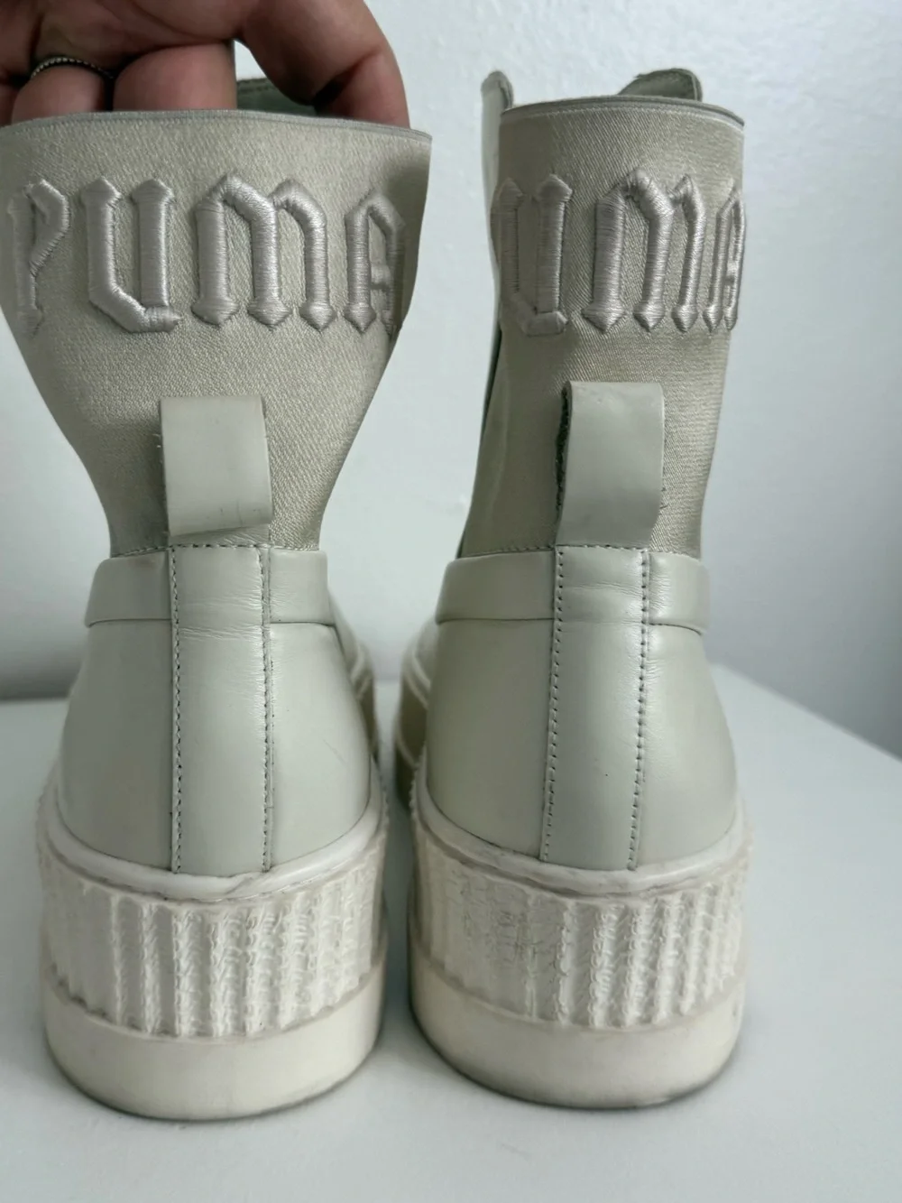 Puma Fenty by Rihanna Cream Platform Ankle Boots
